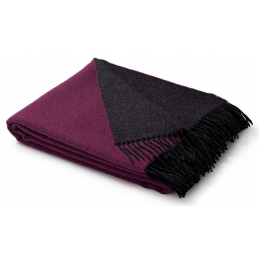 Плед Biederlack Dark Velvet beere-graphit