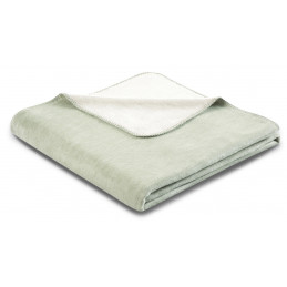 Плед Biederlack Duo Cotton Melange salbei-natur