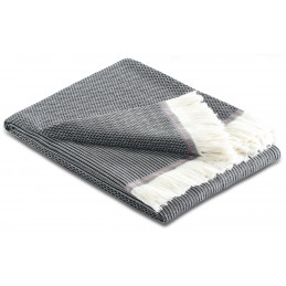 Плед Biederlack Plaid lines dark grey