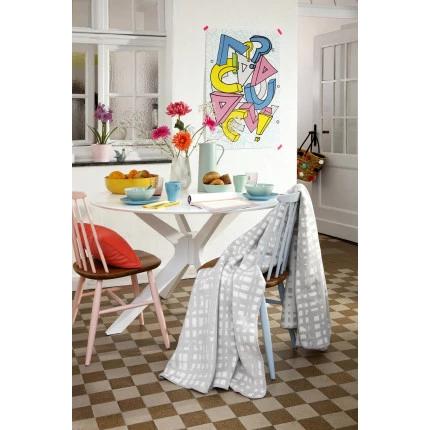 Плед Biederlack Bright Bouquet Sketch silver