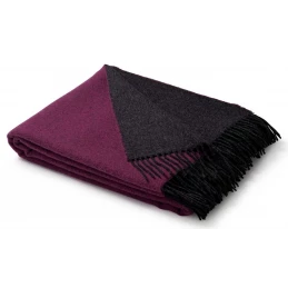 Плед Biederlack Dark Velvet beere-graphit