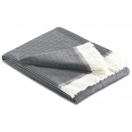 Плед Biederlack Plaid lines dark grey