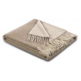 Плед Biederlack Plaid natur sand 