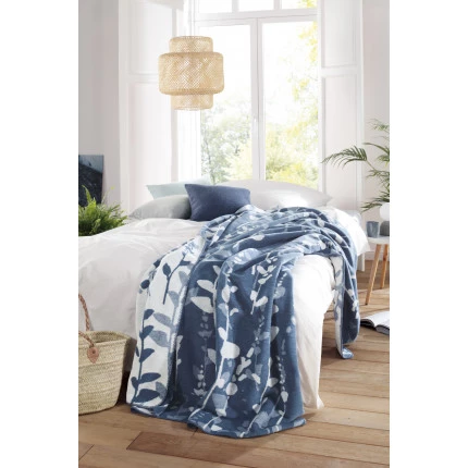 Плед Biederlack Wohndecke Eucalyptus blue