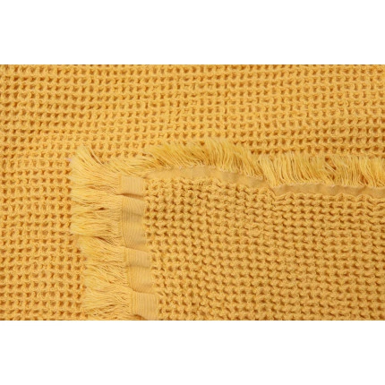 Плед Biederlack Plaid Waffe yellow