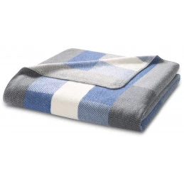 Плед Biederlack Wohndecke Interlocked blue 